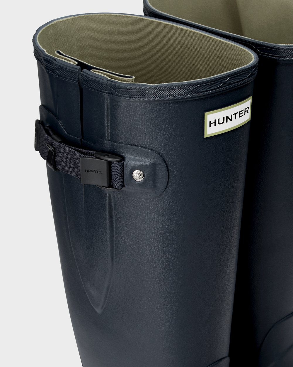 Hunter Norris Field Wide Fit Rain Boots - Shop Womens Navy - ENXMUH793